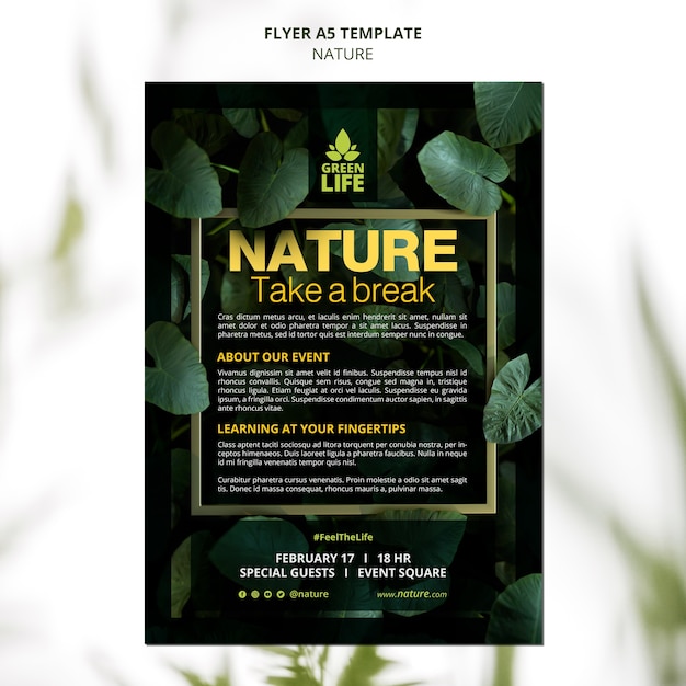 Free PSD realistic nature style template