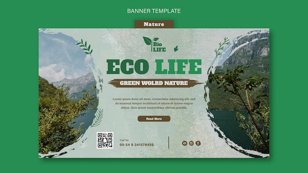 Free PSD realistic nature template design