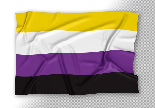 Realistic Non Binary Pride Flag