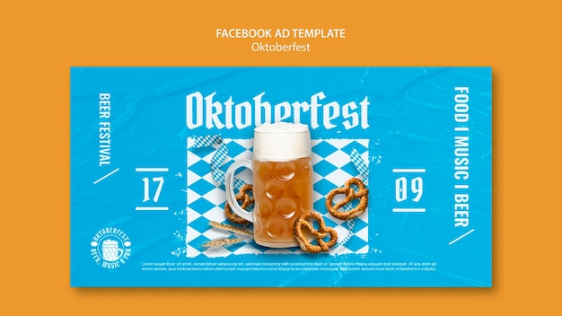 PSD gratuito modello realistico dell'oktoberfest