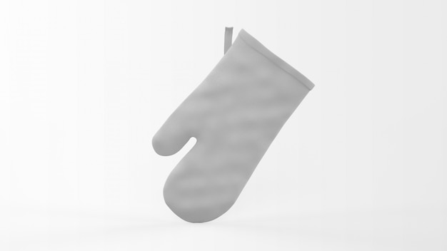 realistic oven mitt isolated on white