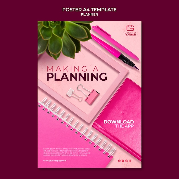 Realistic planner template