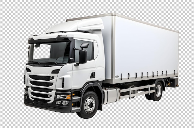 Free PSD realistic psd box truck isolated on backgound