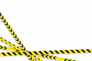 Free PSD realistic quarantine tape isolated