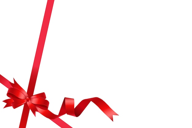 realistic red ribbon isolated
