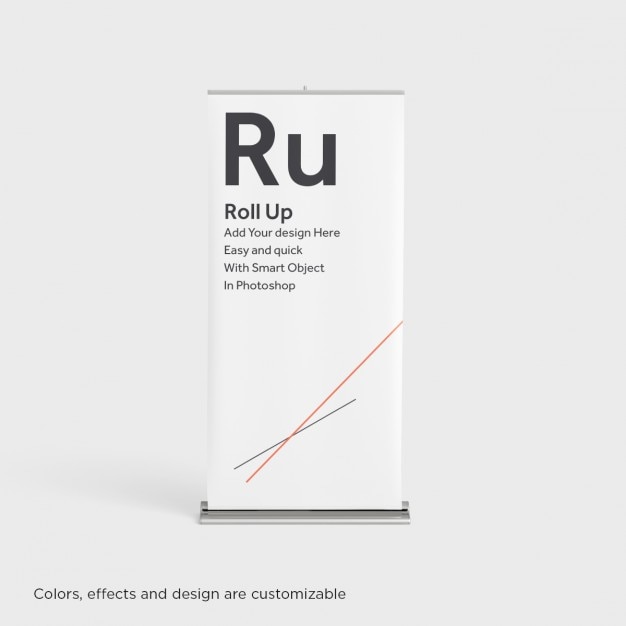 PSD gratuito realistico roll up mock up