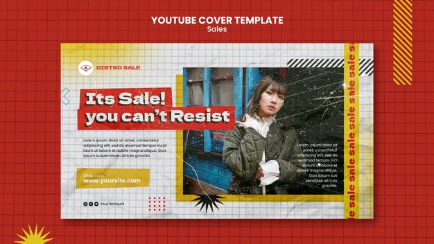 Free PSD realistic sale template design