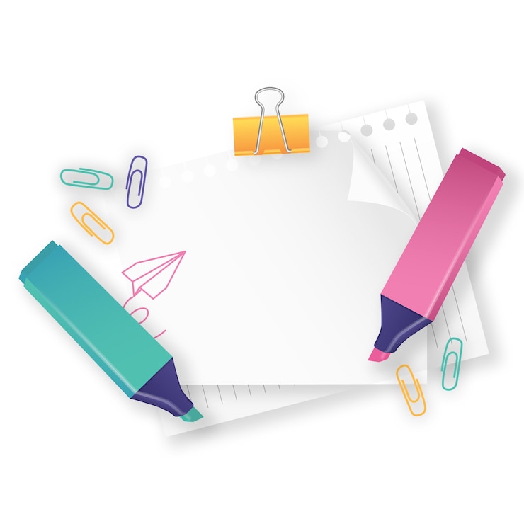無料PSD リアルな学用品