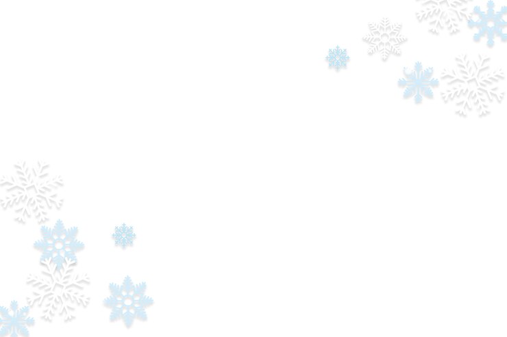Free PSD realistic snowflakes border design