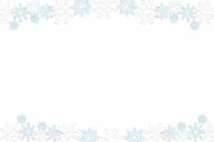 Free PSD realistic snowflakes border design