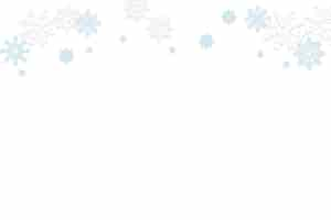 Free PSD realistic snowflakes border design