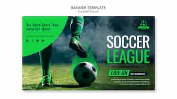 Free PSD realistic soccer template design