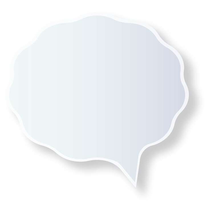Free PSD realistic speech bubble illustration