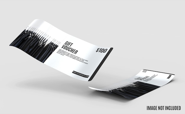 Download Premium PSD | Realistic voucher mockup