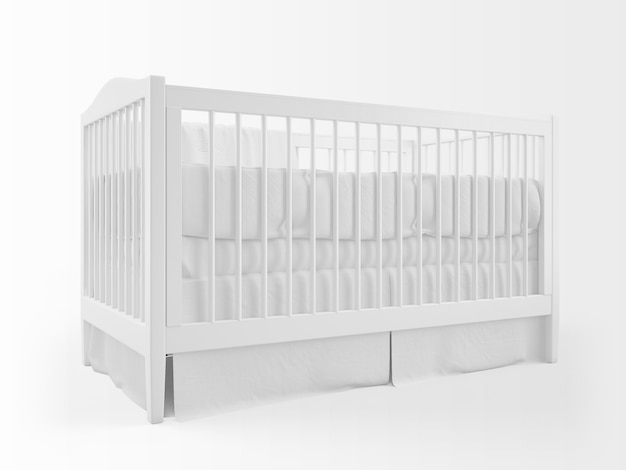 Free PSD realistic white cradle isolated on white