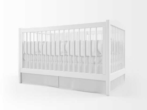 realistic white cradle isolated on white