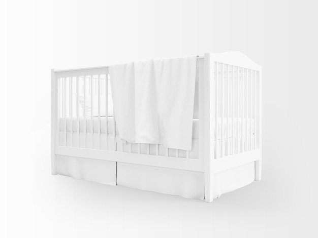 realistic white cradle isolated on white