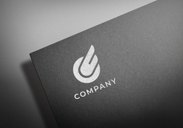 Download Free Realistic White Logo Mockup On Black Textured Paper Premium Psd File Use our free logo maker to create a logo and build your brand. Put your logo on business cards, promotional products, or your website for brand visibility.