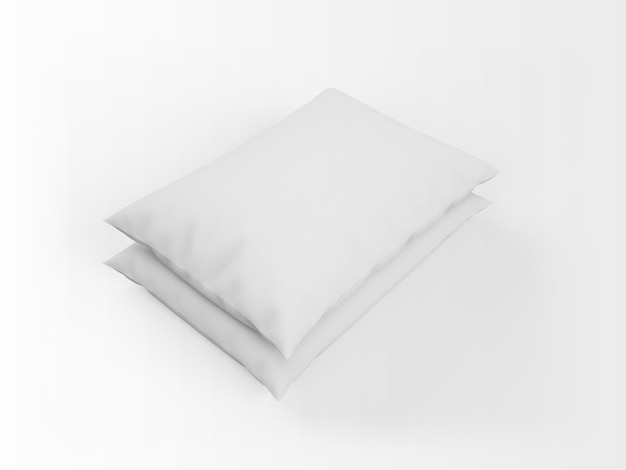 realistic white pillows mockup