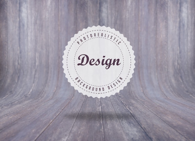 Free PSD realistic wood background design