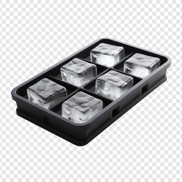 Free PSD a rear view of an isolated black silicone ice cube tray isolated on transparent background