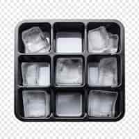 Free PSD a rear view of an isolated black silicone ice cube tray isolated on transparent background