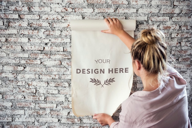 Download Wallpaper Roll Mockup Images Free Vectors Stock Photos Psd