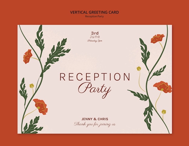 Reception party template design