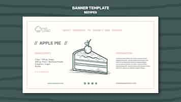 Free PSD recipes concept banner template