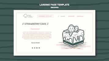 Free PSD recipes concept landing page template