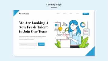 無料PSD 採用コンセプトランディングページテンプレート
