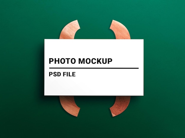 長方形の写真のモックアップ Premium Psd