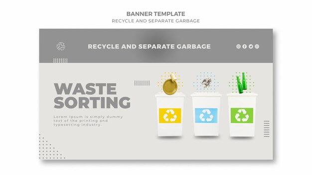 Recycle concept banner template