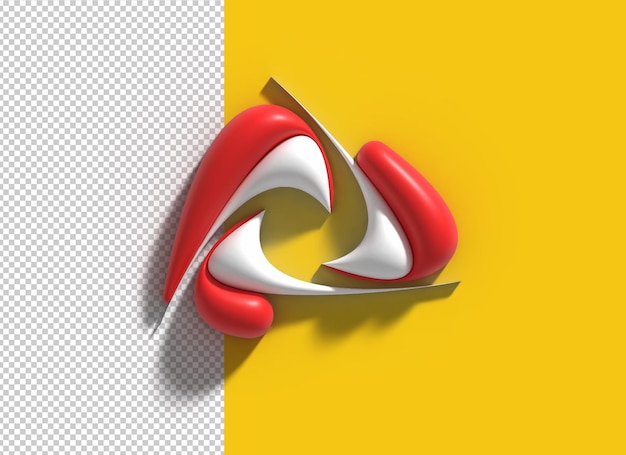 Recycle logo 3d illustration design