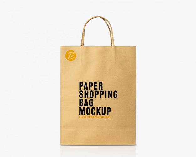 Download Recycled brown paper bags mockup template for your design ...