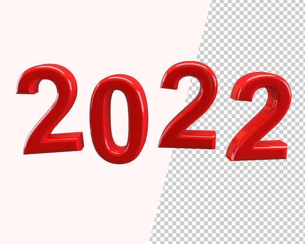 Red 2022 new year 3d