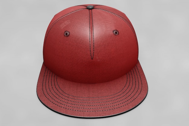 Free PSD red baseball cap mockup
