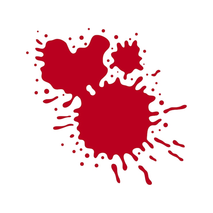 Free PSD red blood splash