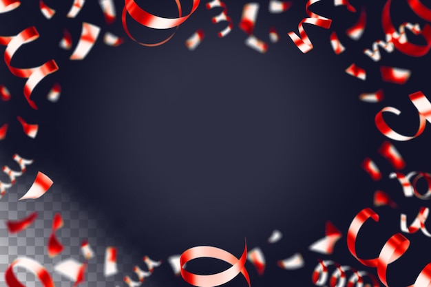 Free PSD red confetti for decorations isolated 3d render