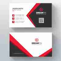 Free PSD red elegant corporate card