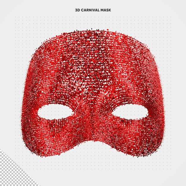 Free PSD red front carnival mask