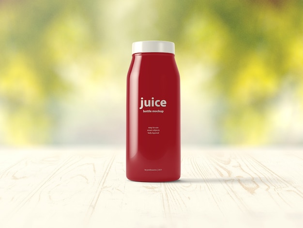 Free PSD red juice packaging mock up