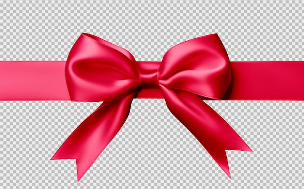 Free PSD red ribbon for wrapping isolated on transparent background