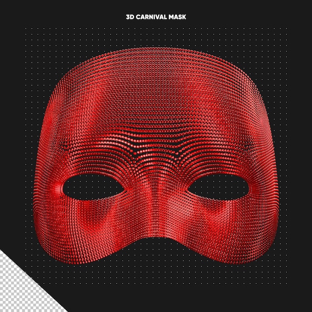 Red sequin front carnival mask