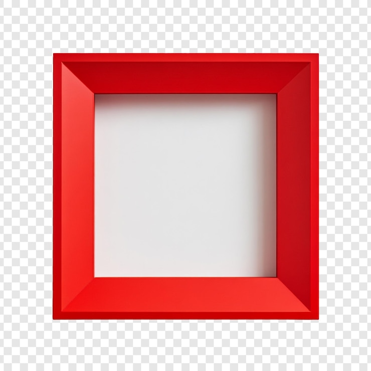 Free PSD red square frame a blank canvas for your creative visions