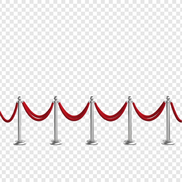 Free PSD red velvet rope stanchions barrier elegant crowd control exclusive event access
