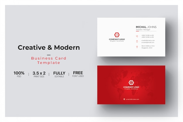 Download Free Red And White Business Card Premium Psd File Use our free logo maker to create a logo and build your brand. Put your logo on business cards, promotional products, or your website for brand visibility.