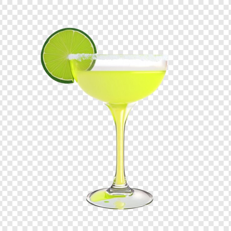 Free PSD refreshing lime margarita cocktail perfect summer drink vibrant yellow hue icy cold delicious taste