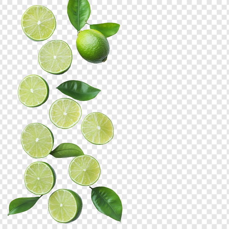 Free PSD refreshing limes a vibrant citrus composition