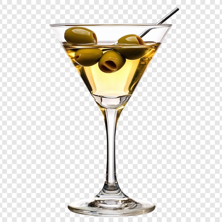 Free PSD a refreshing martini cocktail with olives